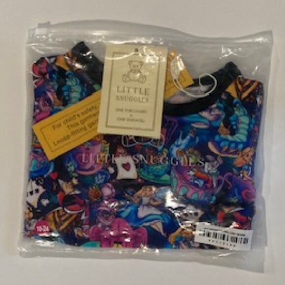 NWT Little Snuggles Alice in Wonderland 2-piece Bamboo Pajama set - size 18/24 - Picture 5 of 5